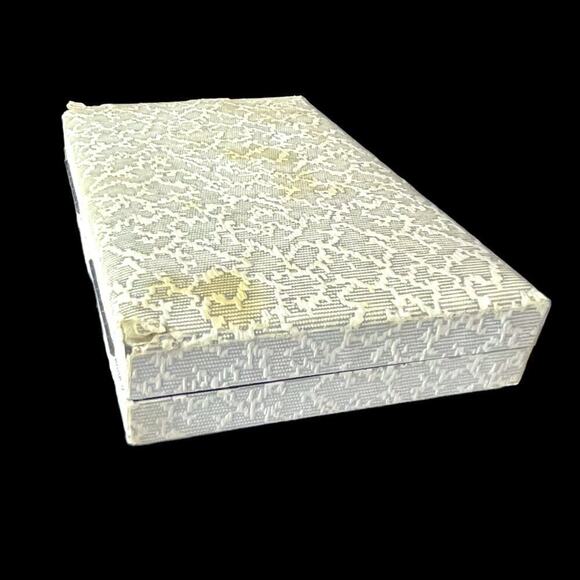 VTG 60s Crown Trifari Silver Tone Textured Metal Bead Choker Bracelet Boxed Set - Picture 13 of 14